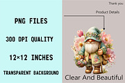 Whimsical Spring Gnome Clipart Bundl, an Illustration by SVGArt (Thumbnail 6 of 7)