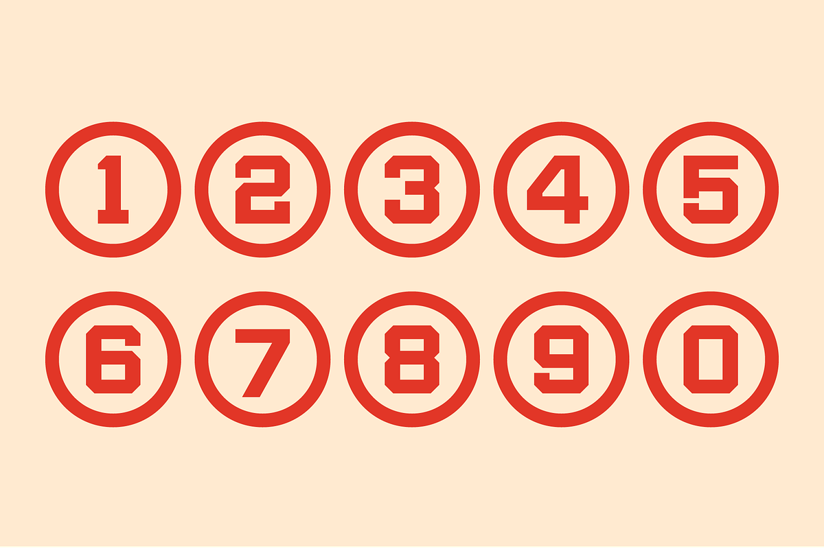 Display Digits Two Font, a Font by GG Design