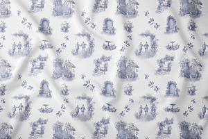 Toile De Jouy Seamless Pattern