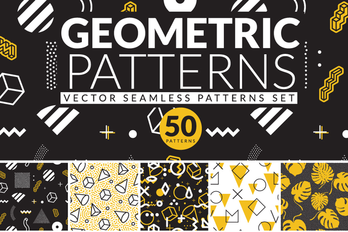 50 GEOMETRIC PATTERNS, a Pattern Graphic by Creators Club (Photo 1 of 5)