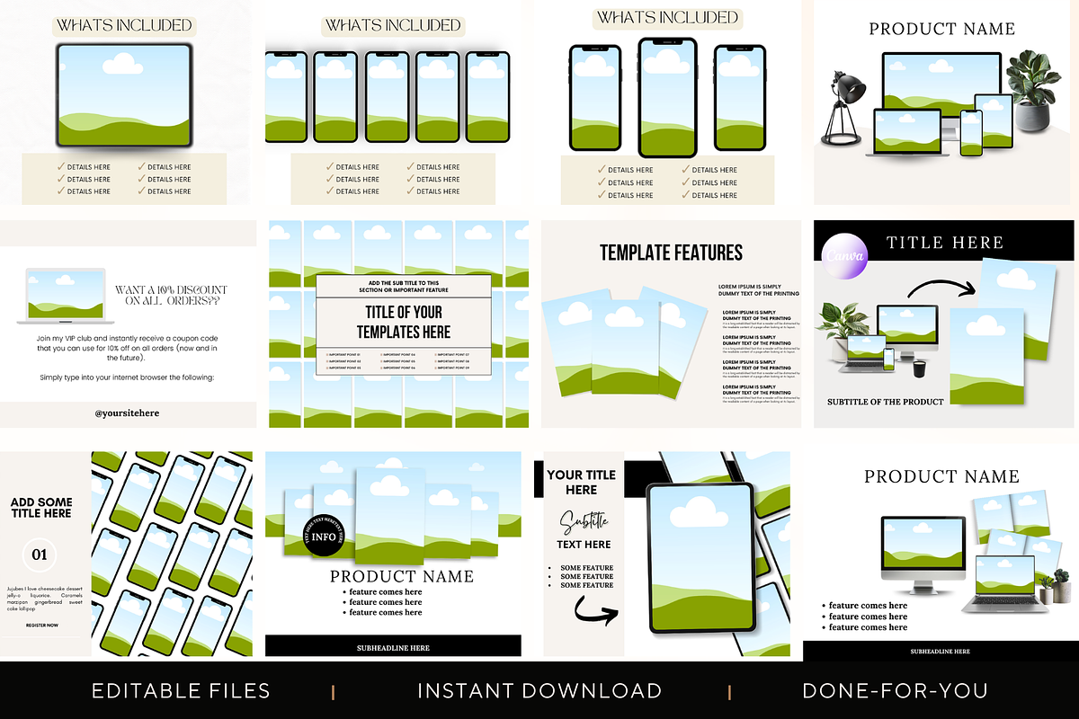 Digital Listing Mockup Templates, a Design Template by Matisse Studio (Photo 2 of 6)