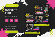 Subvert Fest - Flyer Template, a Flyer Template by StreaksideStd (Thumbnail 1 of 3)