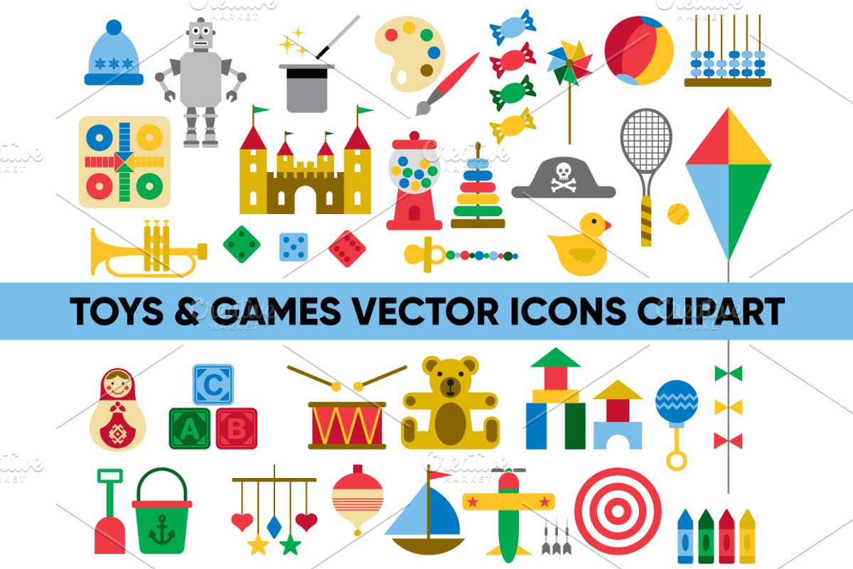 TOYS & GAMES vector icons clipart, an Icon by beguima (Photo 1 of 3)