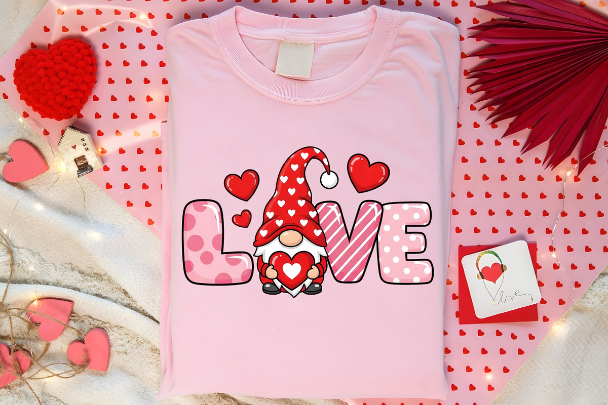 LOVE Gnome Png, Valentines Day PNG, an Illustration by Canvas Craft (Photo 3 of 6)