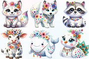 Crayon Farm Animals Cute Clipart, an Illustration by CraftArtStudio (Thumbnail 2 of 6)