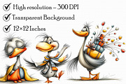 Whimsical Geese Clipart, an Illustration by Libby Wishes (Thumbnail 5 of 7)