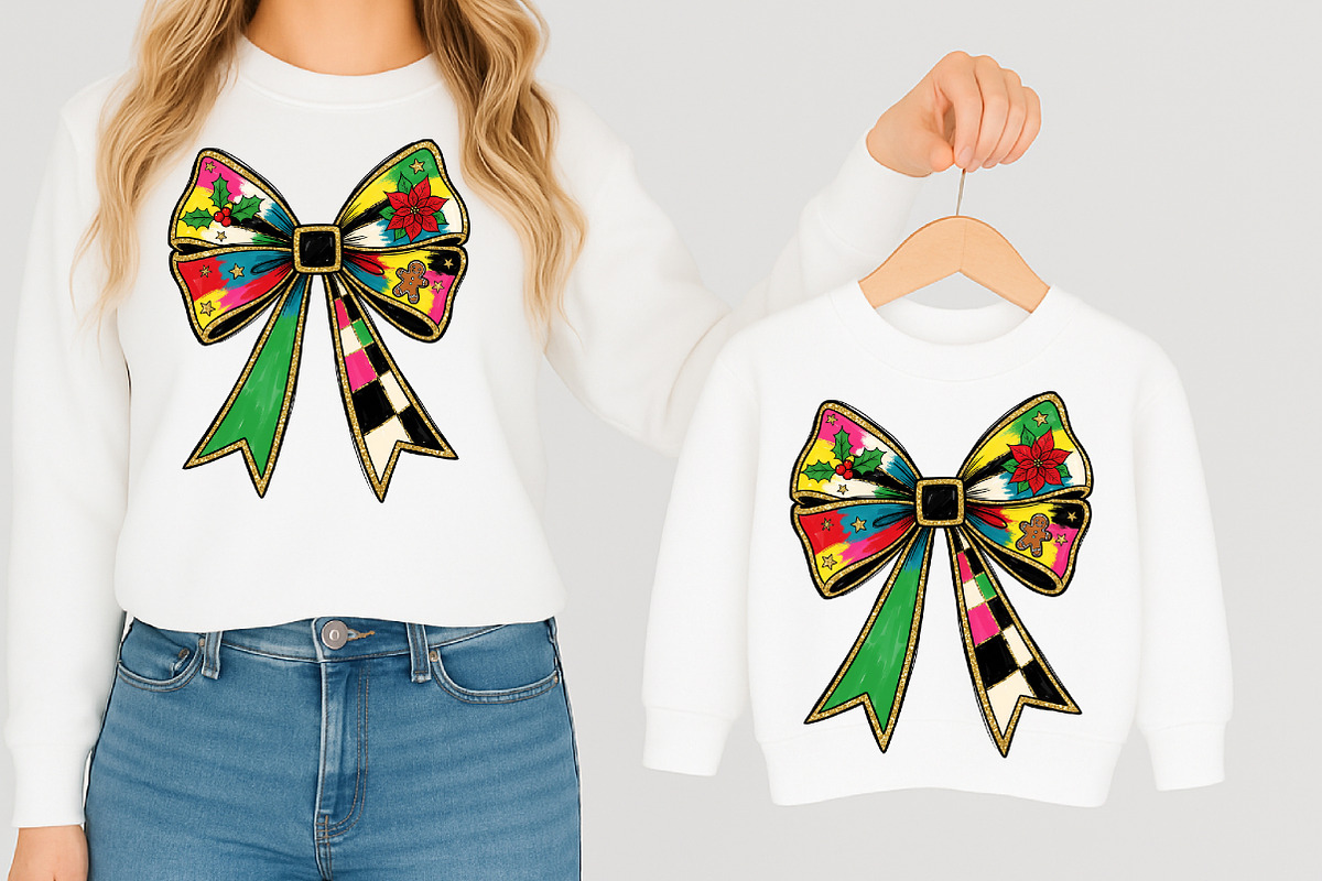 Christmas Holiday Bow PNG, an Illustration by Libby Wishes (Photo 7 of 8)