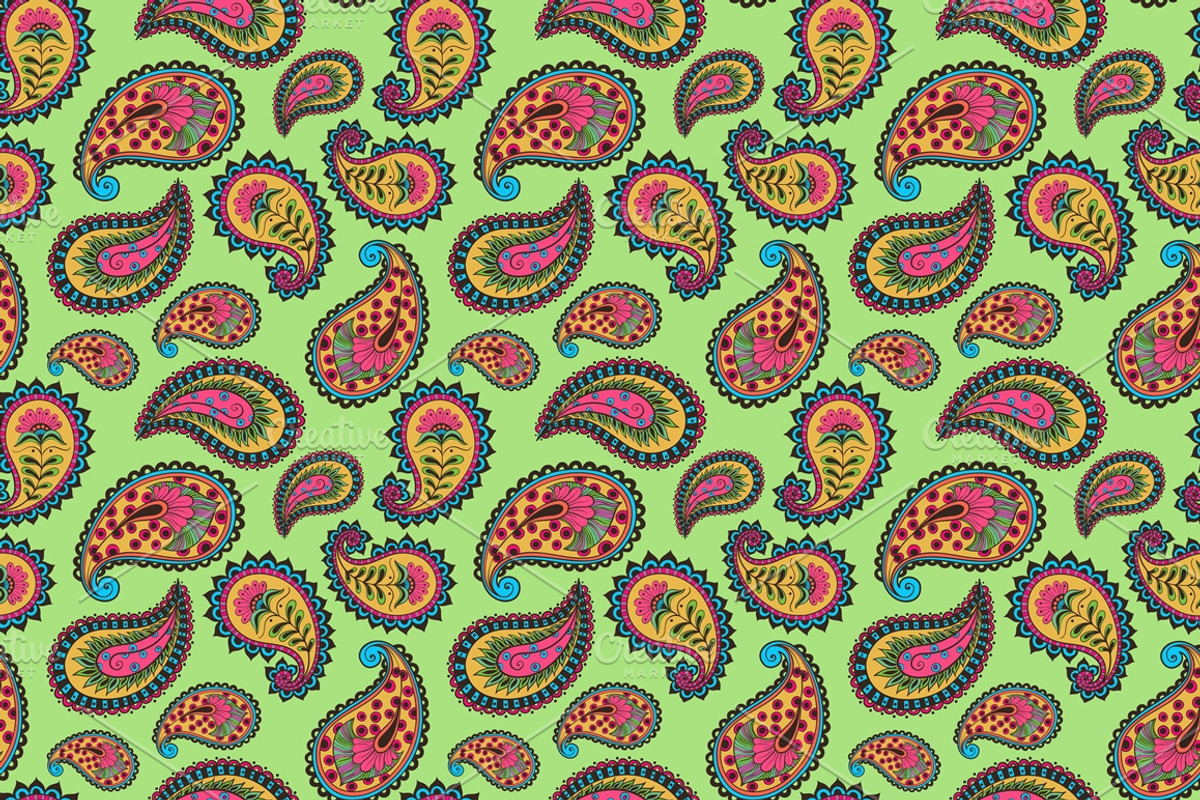 3 vector paisley seamless pattern., a Pattern Graphic by Zarica Art (Photo 3 of 5)
