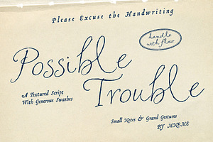 Possible Trouble: Textured Script