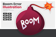 Boom Error Illustration, a Technology Illustration by erifqizeicon (Thumbnail 1 of 3)