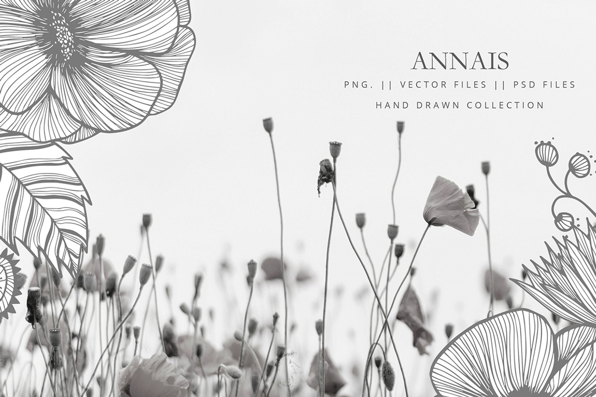 Clipart vector flowers -ANNAIS, an Illustration by AS Studio (Photo 1 of 5)