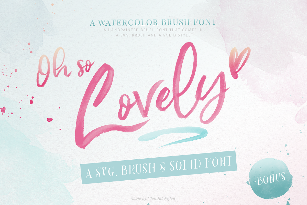 Oh So Lovely Font ~ a SVG Brush font