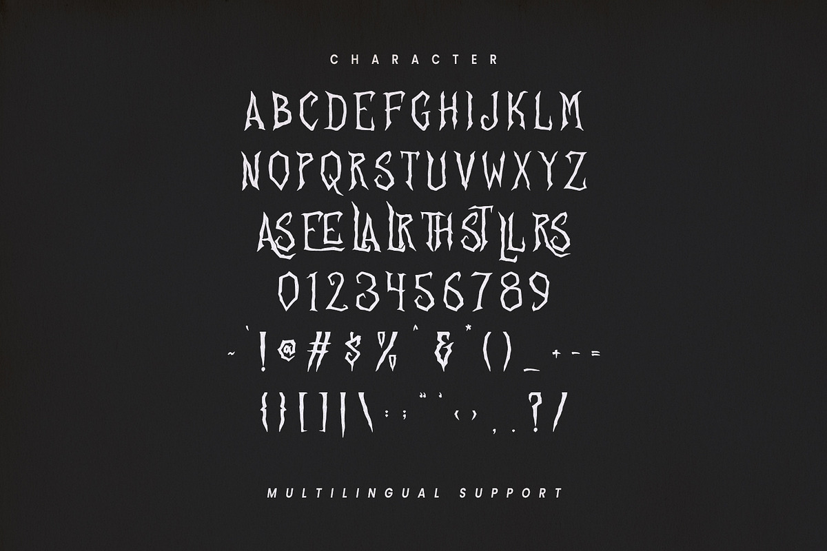 Kroxce Horror Display Font, a Handwritten Font by Maulana Creative (Photo 7 of 7)
