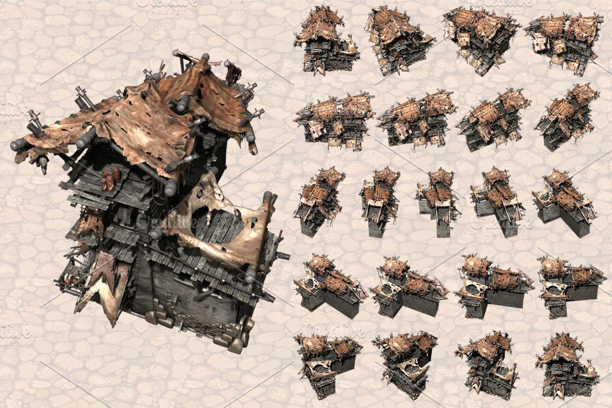 Isometric Ancient City Pack, an Object Graphic by Beatheart Creative Studio (Photo 34 of 77)