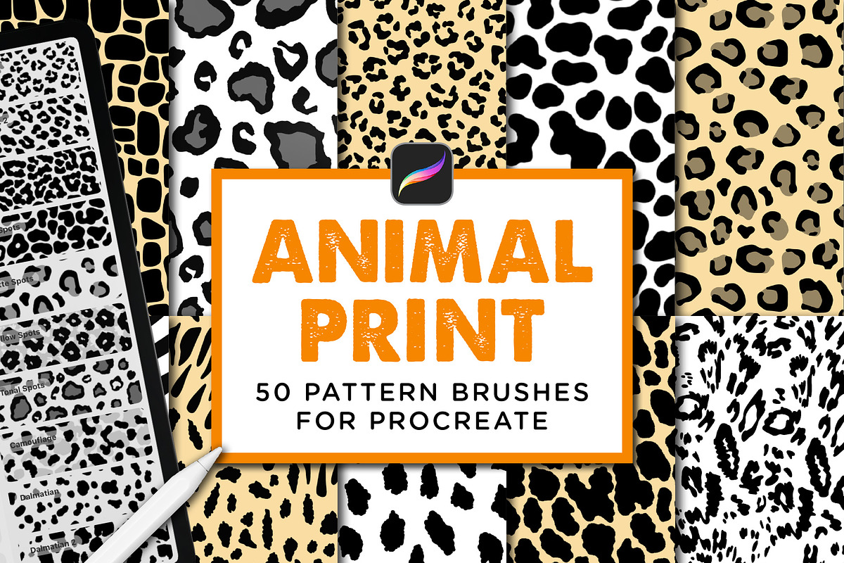 Animal Print Procreate Brush Set, a Brush Add-On by AngelfishCreative (Photo 1 of 14)