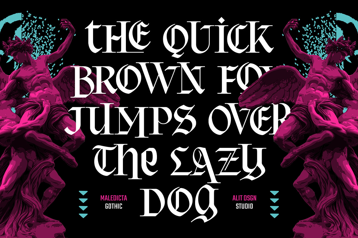 Maledicta Typeface, a Blackletter Font by alit design (Photo 7 of 16)