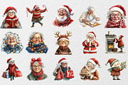 Funny Old Lady Christmas Sublimation, an Illustration by DreamCafeArt (Thumbnail 2 of 5)