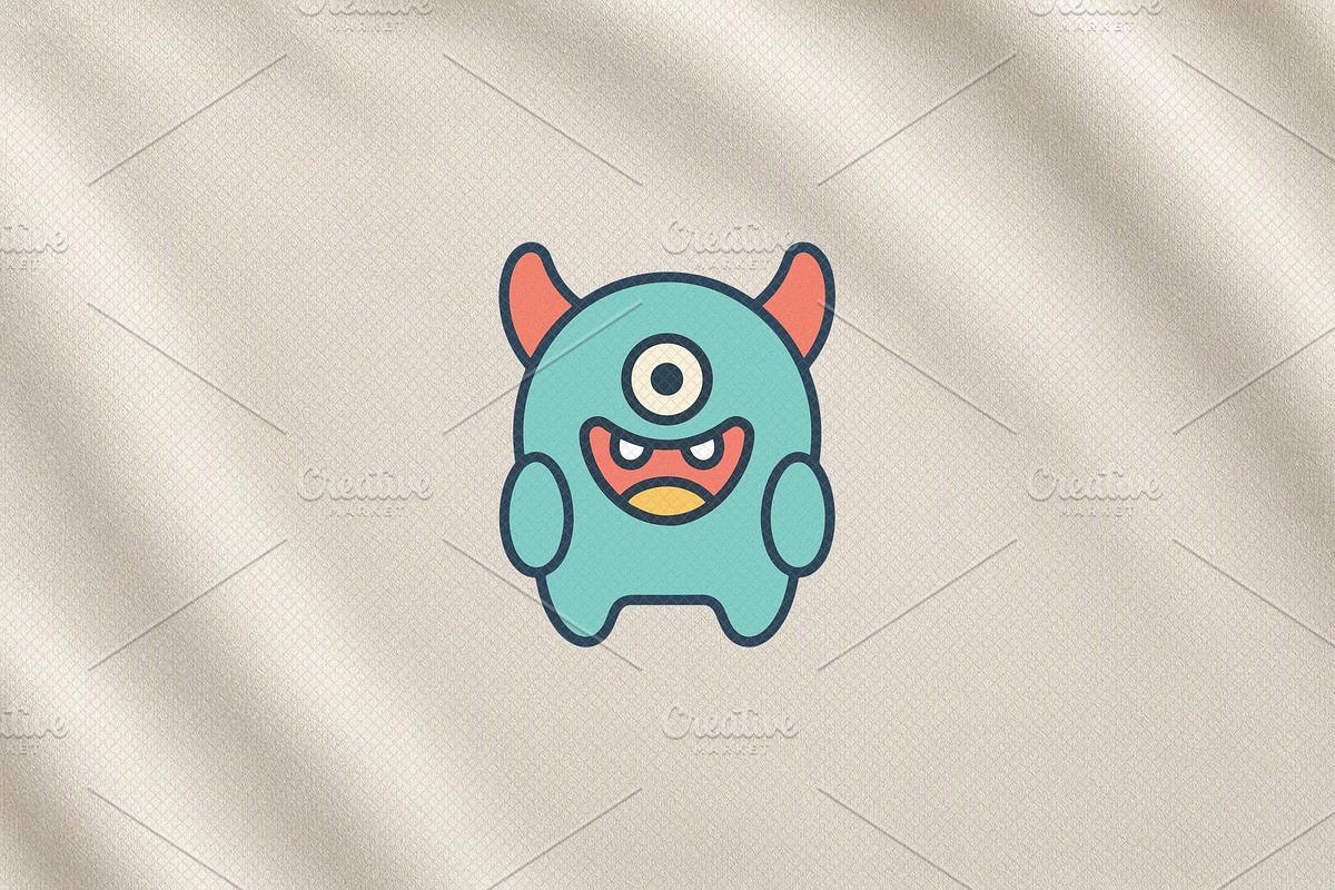 Cute Alien Monster Icon, a Decorative Illustration by Vectorium Studio (Photo 3 of 3)