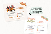 Retro Editable Thank You Card Canva, a Business Card Template by Summit Avenue (Thumbnail 3 of 7)