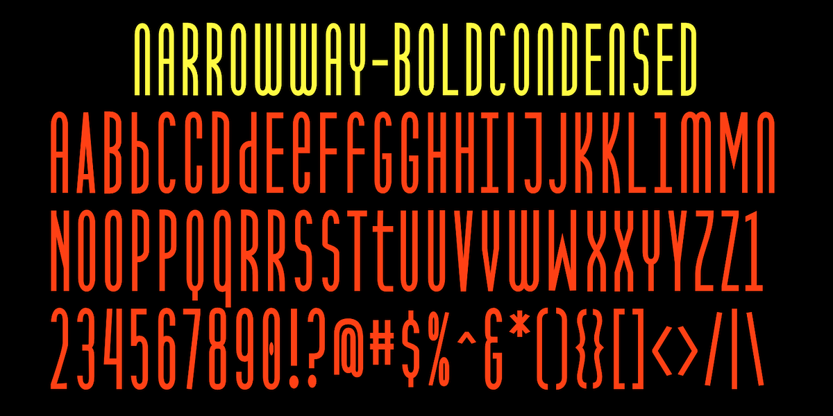 NarrowWay, a Sans Serif Font by Ingrimayne Type (Photo 9 of 11)