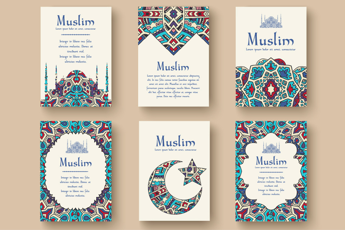 Set of islamic ornament cards, a Brochure Template by LineTale (Photo 2 of 2)