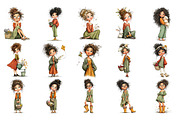 Spring Quirky Girl Clipart Bundle, an Illustration by DreamPrint404 (Thumbnail 2 of 7)