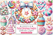 Pastel Christmas Cookies & Candy PNG, an Illustration by RobertsArt (Thumbnail 1 of 5)
