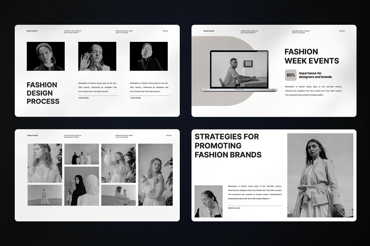 Black & White Fashion Google Slide, a Presentation Template by SquidPixey (Photo 3 of 7)