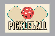 Pickleball retro vector poster set., a Sport Illustration by PoPaShop (Thumbnail 5 of 10)