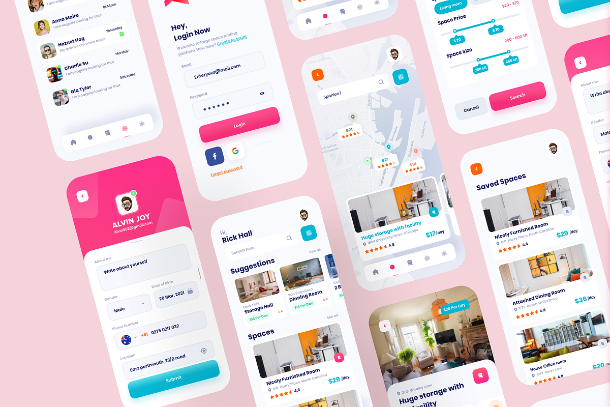Popspace A space renting app, an App Template by Nik Design (Photo 9 of 10)