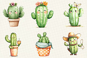 Cactus Doodle Sublimation Clipart, an Illustration by OK Design (Thumbnail 3 of 5)