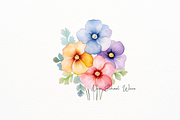 Watercolor Edible Flowers Clipart, an Object Illustration by New-School-Wave (Thumbnail 3 of 5)