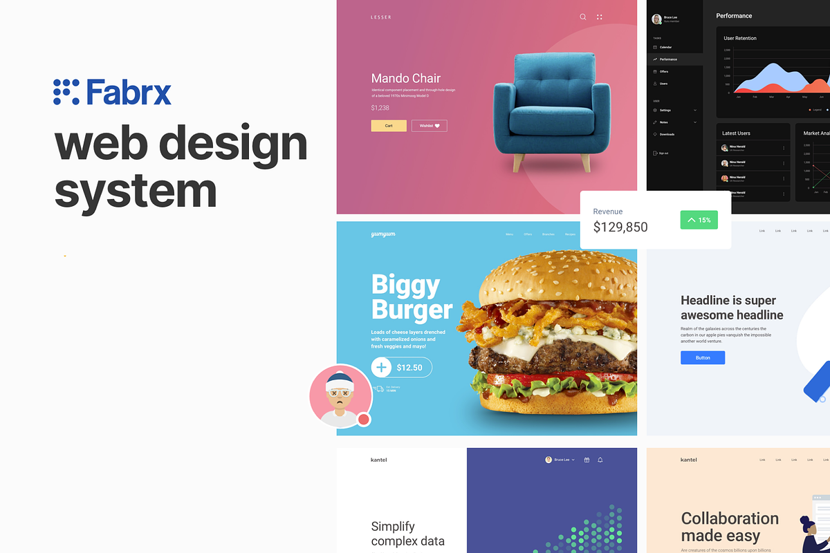 Fabrx Super Bundle, an UI Kit Template by Fabrx Design (Photo 5 of 9)