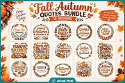 Fall Autumn Quotes Bundle, a Seasonal Illustration by Actual Pixel (Thumbnail 1 of 15)