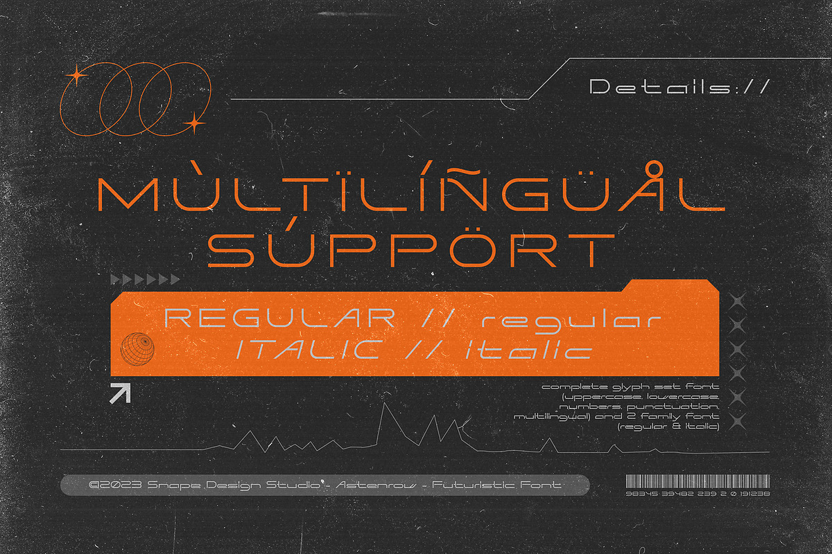 Astenrow - Futuristic Font, a Sans Serif Font by Snape Design Studio (Photo 3 of 5)