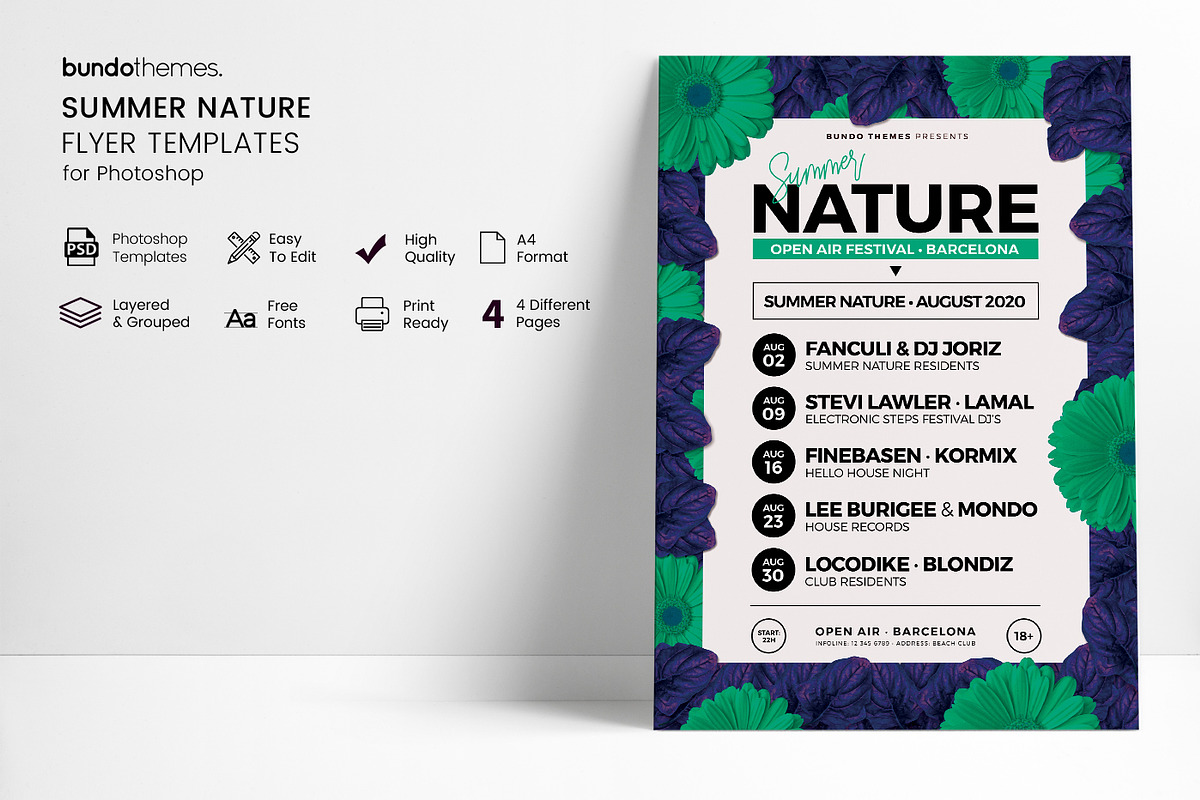 Summer Nature Flyer, a Flyer Template by Bundo Themes (Photo 4 of 10)