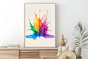 Watercolor Rainbow Paint Splash PNG, an Illustration by Craft Nest (Thumbnail 6 of 9)