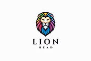 Colorful Lion Head Logo Template, a Branding & Logo Template by yopie (Thumbnail 1 of 4)