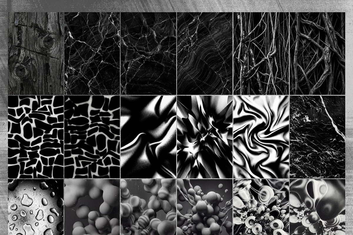 NOIR / Dark Abstract Texture Pack, a Background Graphic by Natali Batu (Photo 9 of 11)