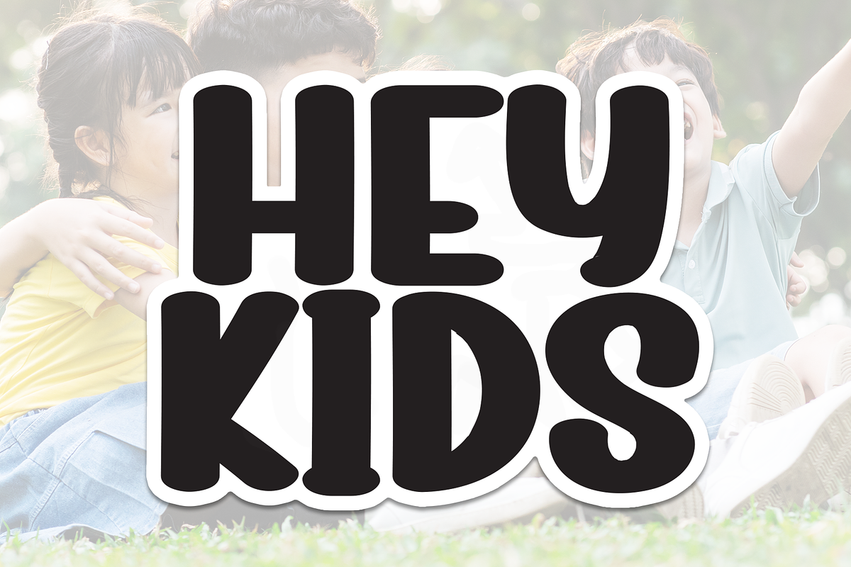 Hey Kids | Script Font, a Script Font by Scratchones (Photo 1 of 8)