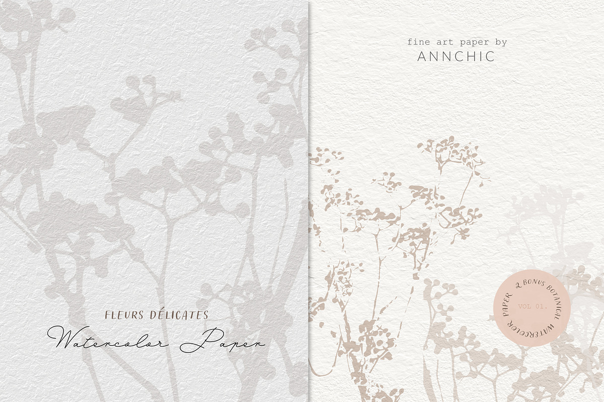 BUNDLE Floral watercolor paper, a Texture Illustration by Anna Sokol (Photo 25 of 71)