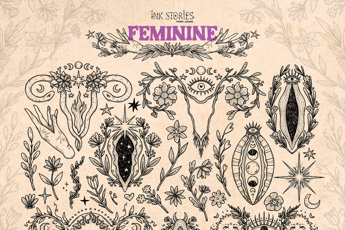 Feminine. Female Reproductive System, a Healthcare Illustration by Ink Stories (Photo 3 of 17)