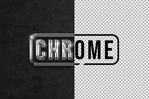 3D Chrome Text Effect