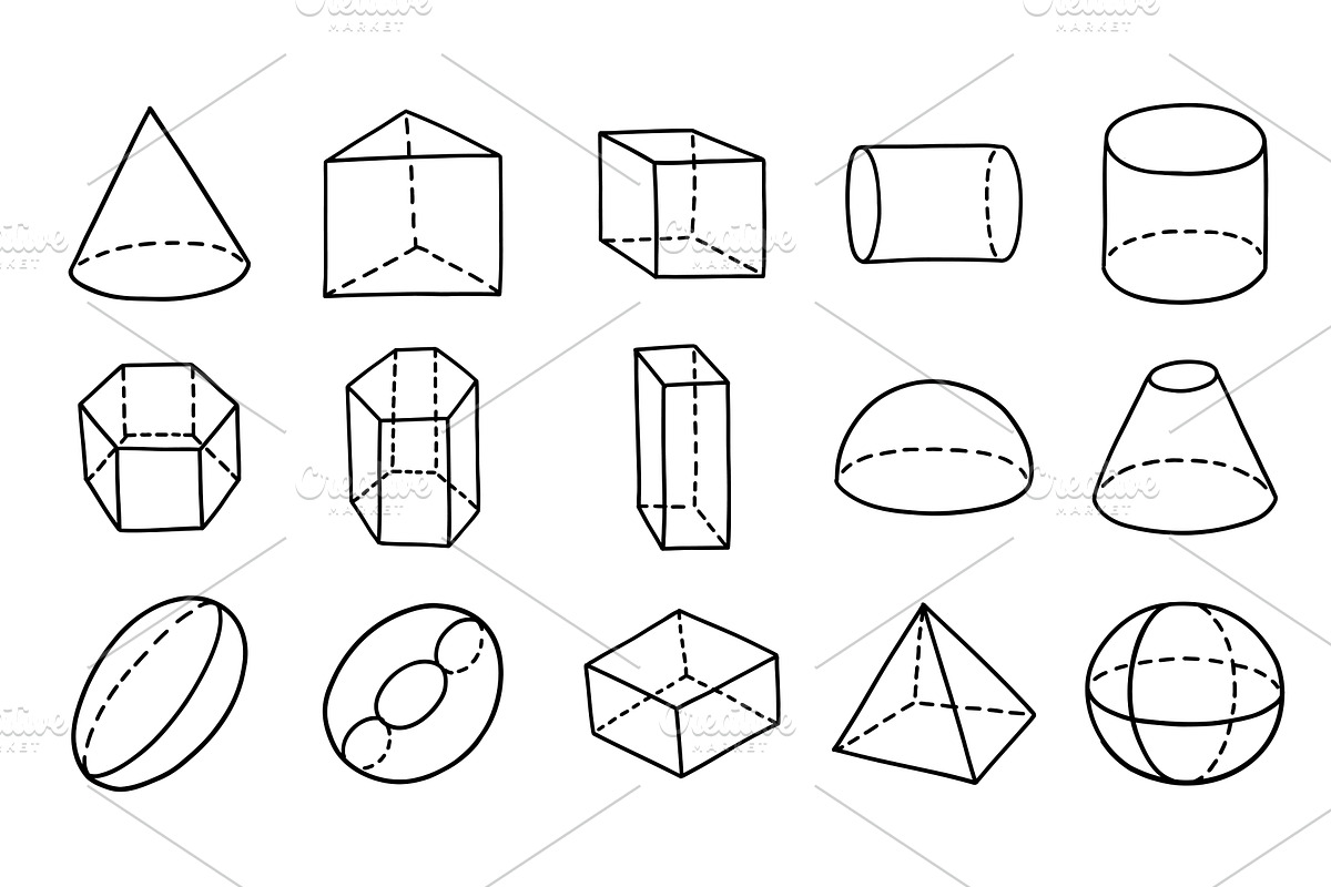 Black and white geometric shapes, an Education Illustration by Ilia Design
