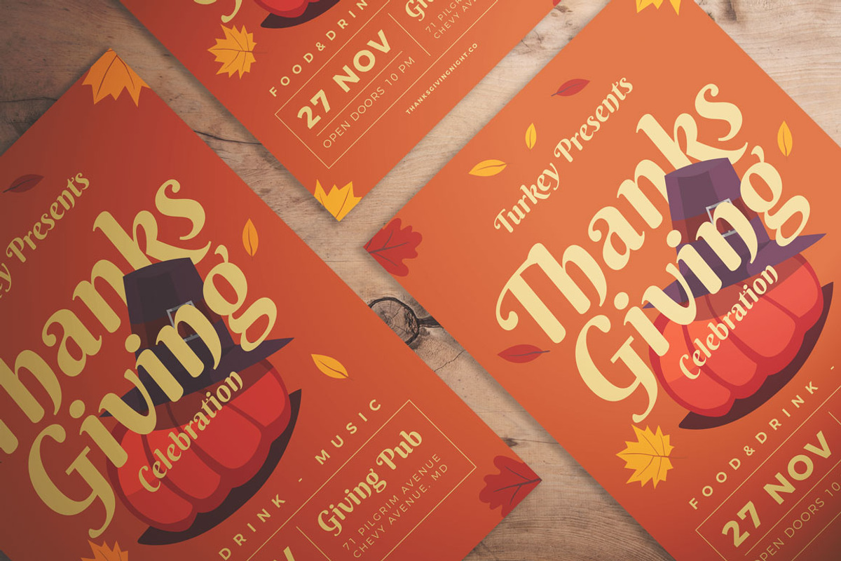 Thanksgiving Celebration Flyer, a Flyer Template by KMZVR.Lab (Photo 3 of 3)