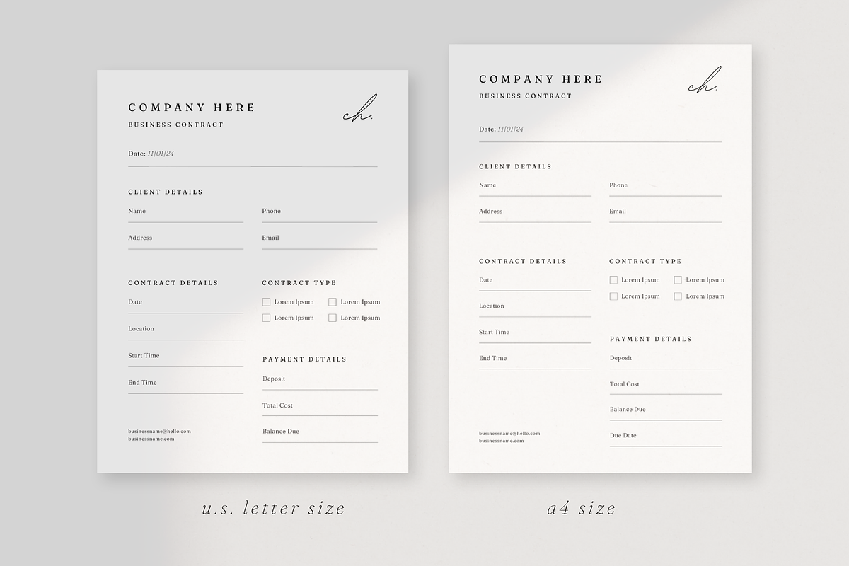 General Contract Template Canva, a Stationery Template by frommakertomaker (Photo 4 of 7)