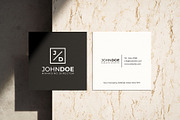 Square Modern Minimal Business Card, a Business Card Template by Shahjhan (Thumbnail 1 of 5)