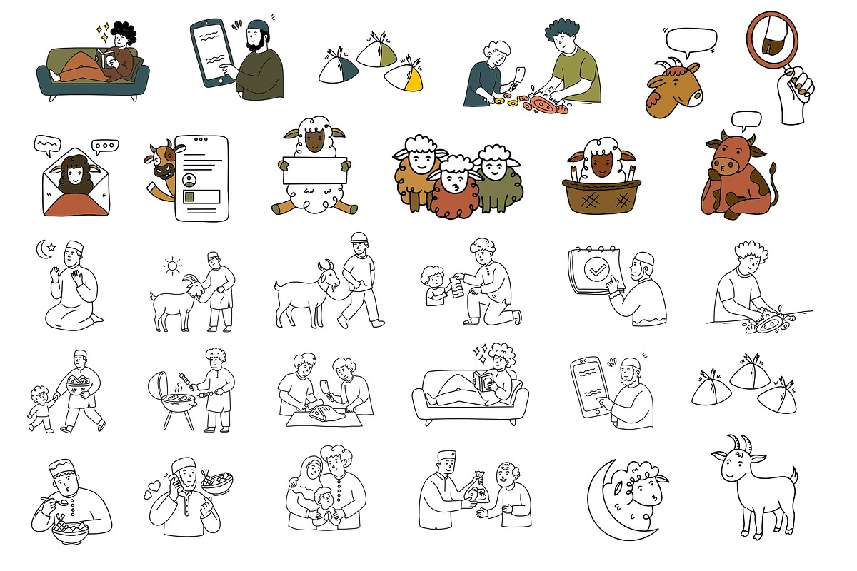 eid al adha illustration set, a Seasonal Illustration by foxndeer (Photo 2 of 4)