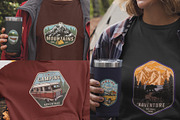 64 Retro Camping badges, a Branding & Logo Template by DGIM studio (Thumbnail 5 of 7)