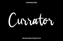 Currator - Handwritten Script Font